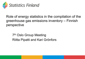 Role of energy statistics in the compilation of the – Finnish perspective
