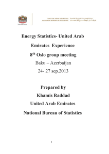 Energy Statistics- United Arab Emirates  Experience 8 Oslo group meeting