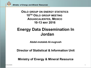 Energy Data Dissemination In Jordan