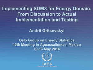 Implementing SDMX for Energy Domain: From Discussion to Actual Implementation and Testing
