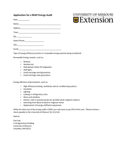 Application for a REAP Energy Audit