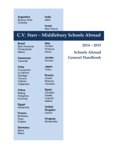 C.V. Starr – Middlebury Schools Abroad 2014 – 2015 Argentina India