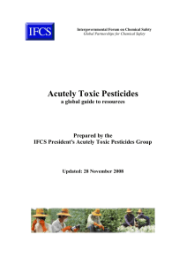 Acutely Toxic Pesticides a global guide to resources Prepared by the