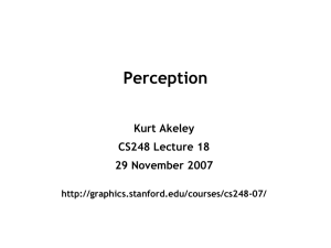 Perception Kurt Akeley CS248 Lecture 18 29 November 2007
