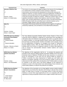 2011-2012 Organization: Officer, Advisor, and Purpose  ORGANIZATION PURPOSE