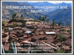 Infrastructure, development and health
