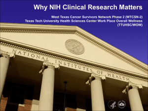 Why NIH Clinical Research Matters