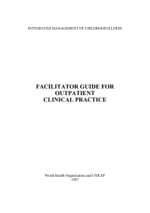 FACILITATOR GUIDE FOR OUTPATIENT CLINICAL PRACTICE