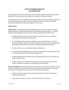 COUNTY PROGRAM DIRECTOR JOB DESCRIPTION