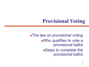 Provisional Voting