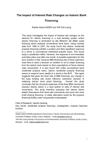 The Impact of Interest Rate Changes on Islamic Bank Financing