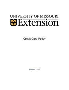 Credit Card Policy Revised 12/14