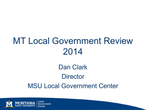 MT Local Government Review 2014 Dan Clark Director