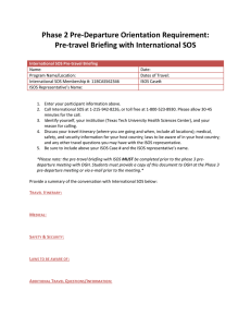 Phase 2 Pre-Departure Orientation Requirement: Pre-travel Briefing with International SOS