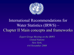 International Recommendations for Water Statistics (IRWS) –