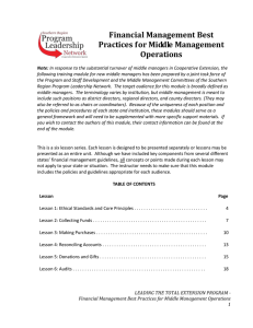 Financial Management Best Practices for Middle Management Operations