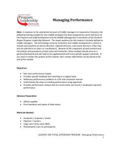 Managing Performance