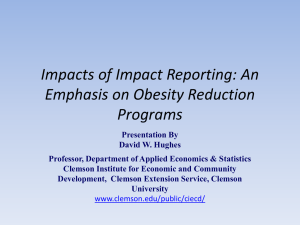 Impacts of Impact Reporting: An Emphasis on Obesity Reduction Programs