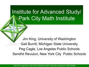 Institute for Advanced Study/ Park City Math Institute