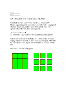 Name_______ Date________ HEX EXPLORES THE SUBDIVIDED SQUARES