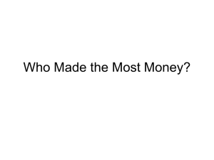Who Made the Most Money?