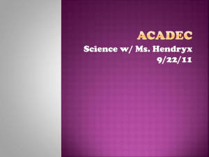 Science w/ Ms. Hendryx 9/22/11