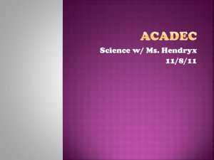 Science w/ Ms. Hendryx 11/8/11