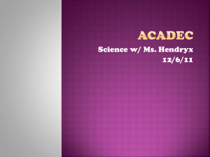 Science w/ Ms. Hendryx 12/6/11