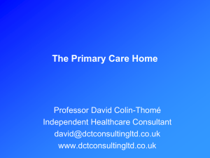 The Primary Care Home
