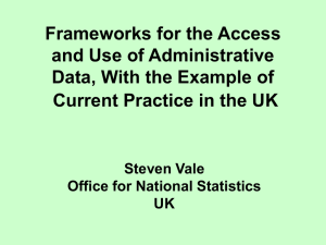 Frameworks for the Access and Use of Administrative