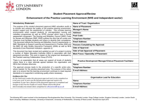 Student Placement Approval/Review