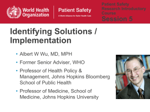 Identifying Solutions / Implementation Session 5