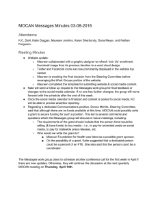 MOCAN Messages Minutes 03-08-2016 Attendance Meeting Minutes