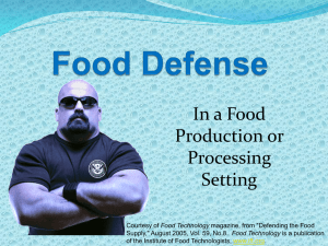 In a Food Production or Processing Setting