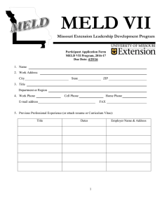 MELD VII  Missouri Extension Leadership Development Program
