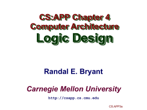 Logic Design CS:APP Chapter 4 Computer Architecture Randal E. Bryant