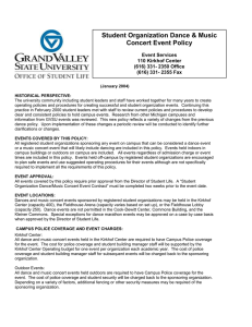 Student Organization Dance &amp; Music Concert Event Policy  Event Services