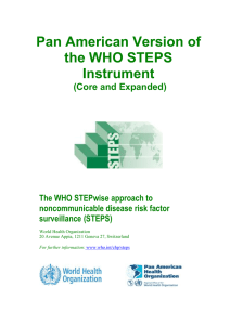 Pan American Version of the WHO STEPS Instrument