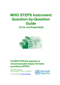 WHO STEPS Instrument Question-by-Question Guide