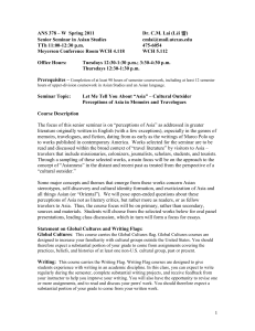 ANS 378 – W  Spring 2011  Dr. C.M. Lai (Léi