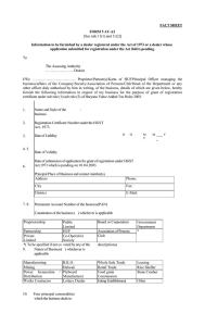 FACT SHEET FORM VAT-A2 [See rule 11(1) and 11(2)]