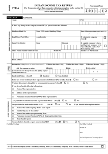 2  0  1  1  - ... INDIAN INCOME TAX RETURN ITR-6