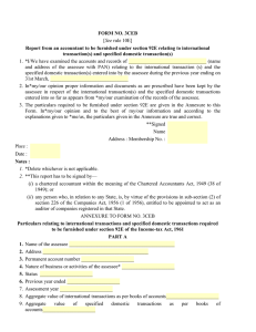 FORM NO. 3CEB transaction(s) and specified domestic transaction(s) See