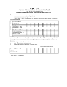 FORM - XLII Department of Commercial Taxes, Government of Uttar Pradesh