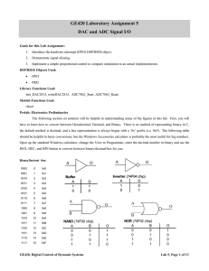 GE420 Laboratory Assignment 5 DAC and ADC Signal I/O