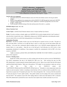 GE423 Laboratory Assignment 6 Robot Sensors and Wall-Following