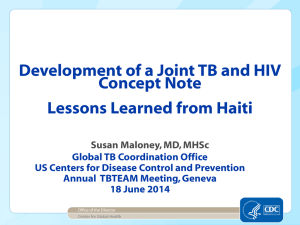 Development of a Joint TB and HIV Concept Note