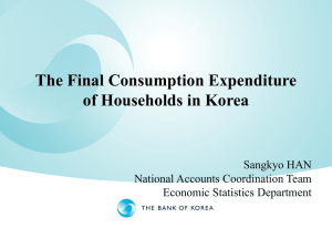 The Final Consumption Expenditure of Households in Korea Sangkyo HAN