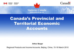 Canada’s Provincial and Territorial Economic Accounts