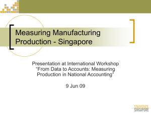 Measuring Manufacturing Production - Singapore